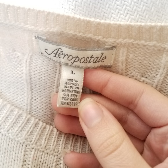Aeropostale Acrylic Light Tan Comfy Knit Sweater - Picture 3 of 3